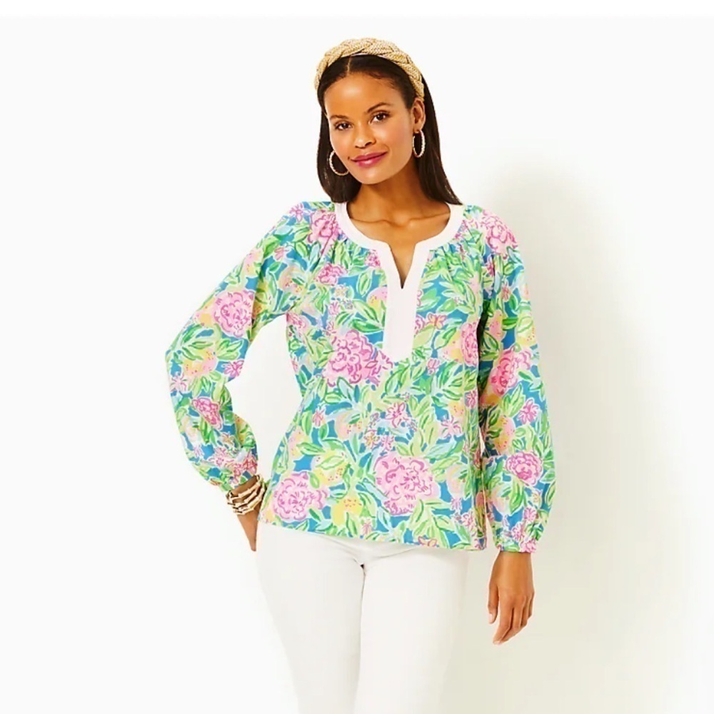 Lilly Pulitzer Camryn Tunic Multi Grove Garden
Boho Top